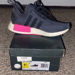 Adidas Kids NMD R1 Sneakers - Black and Pink